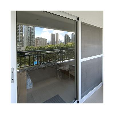 China Heat Insulation Shop Yard View Mosquito Repellent Clear 128 Heavy Load Aluminum Alloy Sliding Door Available for sale