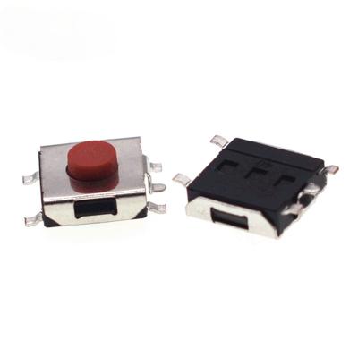 China 6*6*2.5/2.7/3.1/3.4/3.7 Five 5 Feet SMD Key Switch 6*6*3.1MM Micro Red Main Switch Notebook Switch TS034B Waterproof Copper Tact Button for sale