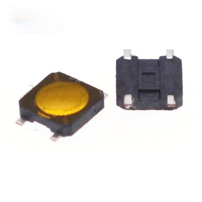 China Small tact switch smt 4pins dual safety switch 3*3*0.8MM ultra-thin four-foot membrane shrapnel tact switch for sale