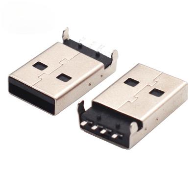 China Moisture Proof USB 2.0 Male Type A Plug Connector For PCB 180 Degree SMT Male USB 4Pins SMD Connectors for sale