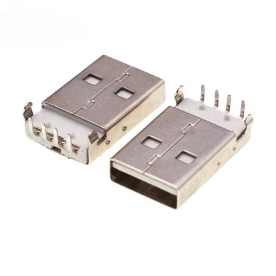 China USB 2.0 Right Angle DIP Male DIP Male 90 Degree USB A Plug Connector PCB Male Type Right Angle Connectors for sale