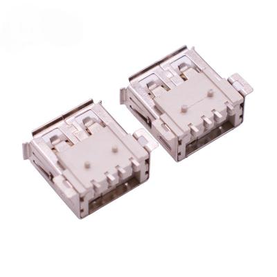 China Fire Resistance / Flame Retardant USB Socket AF 4pins SMT USB Female Type A A USB Connector for sale