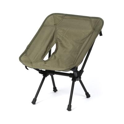 China SIVI Contemporary Outdoor Army Green Portable Ultralight Aluminum 600D Oxford Moon Camping Fishing Compact Folding Chair for sale