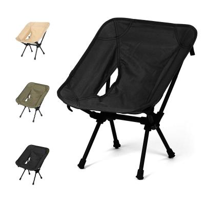 China SIVI Contemporary Outdoor Folding Portable Fishing Tan Chairs Beach Aluminum Moon Foldable Hiking Compact Light Weight Camping Chair for sale