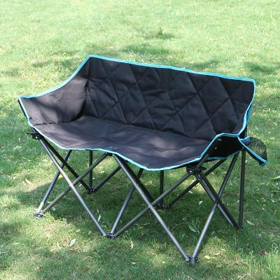 China SIVI Outdoor Heavy Duty Oversized Loveseat Camping Chair Padded Beach Recliner Easy Carry Chair Double Folds for sale