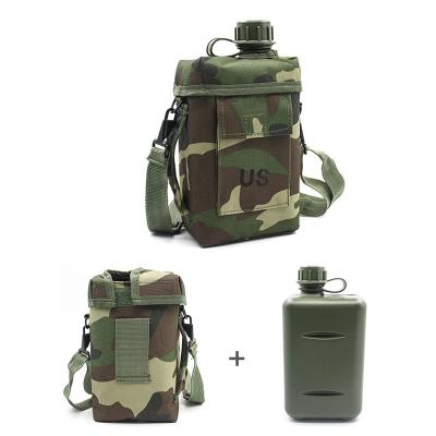 China Outdoor Tactical Military/Airsoft/CS/War Canteen Water Bottle Canteen Pouch Nylon Tactical 2L USA Canteen Water Bottle Set for sale