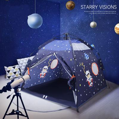 China Straight Tie Type Cartoon Family Inflatable Tent Teepee Tent For Children Folding Ultralight Kids Toy Tent Doll Play House Sight for sale