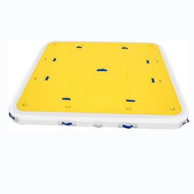 China PVC+Drop Stitch Inflatable Swim Dock Floating Pontoon Dock Inflatable Floating Platform for sale