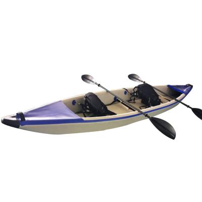 China Double Inflatable Portable Aluminum Beach Kayak Canoe Cart Fishing Kayak Trolley Kayak Boat for sale