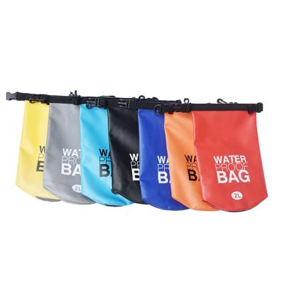 China camping & Custom Logo 2L Floating Boating Hiking Hiking Outdoor Ocean BagPack Waterproof Polyester Kayak Polyester Dry Bag for sale