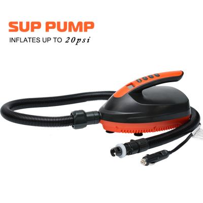 China Unisex Suction Pump 12v Electric Vehicle Dc Pump Surfboard 20psi Electric Automatic Rubber Dinghy Pump for sale