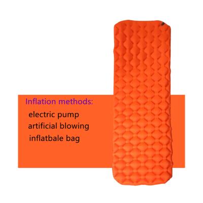 China Outdoor Camping Boosting Self Traveling Camping Outdoor Air Mattress Boosting Mat Sleep Travel Inflatable Lightweight Pad for sale