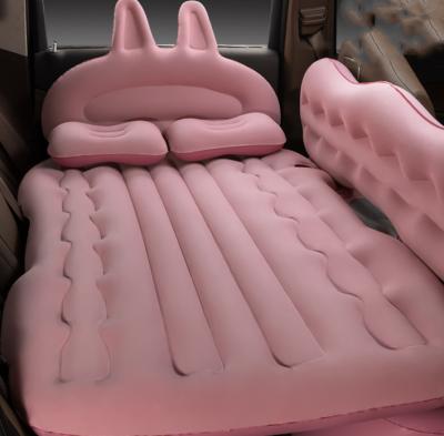 China Beau Car Inflatable Bed Camping Back Seat Collapsible Mat Travel Inflatable Assembled Air Mattress With Brackets for sale