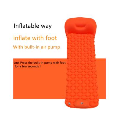 China Outdoor Camping Hiking Colorful Outdoor Mat Inflatable Camping Sleep Moving Mat With Pillow For Hiking And Traveling for sale