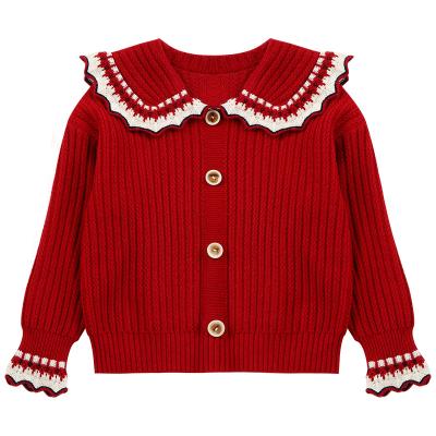 China 2021 Best Selling Polyester Nylon Spandex Acrylic Viscose Girls Knitting Sweater Cardigan Pleated Skirt Suit Good for sale