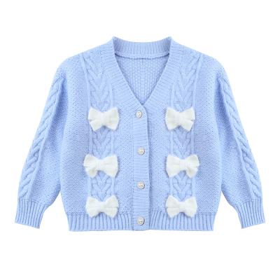 China Thin section autumn children's clothing 2021 girls coat cardigan children's long sleeve girls sweaters cardigan sweater thin knitting coat for sale