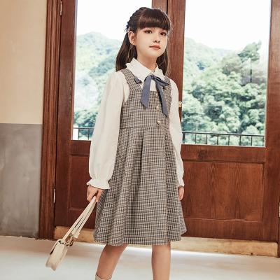 China Korean Style Shirts For Girls Dresses Girls Two Piece Kids Clothes 2021 Children Wear Girls Dress Sets for sale