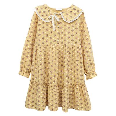 China Broken flower falbala skirt cotton high school girls cuhk girl autumn girl princess skirt new kids dress for sale