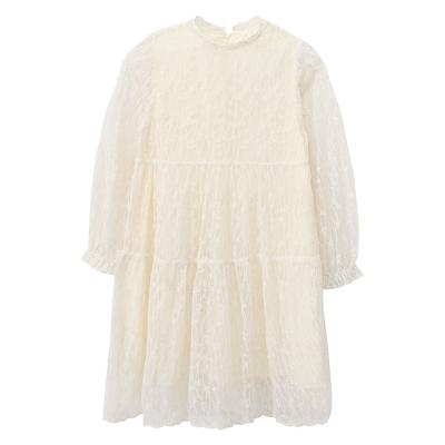 China Princess skirt girls dress in autumn to make the princess dress cuhk gauze dress long white child dust lace children for sale