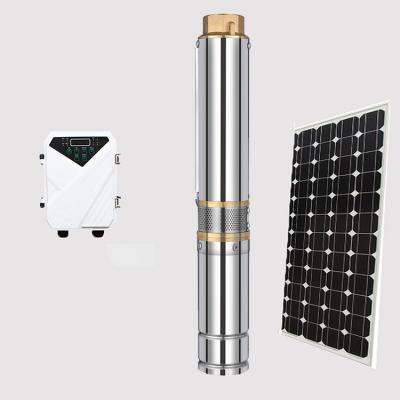 China High Efficiency Low Price 3Inch 48V Brushless DC Water Pump Submersible Machine DC Solar Powered Solar Water Pump For Irrigation for sale