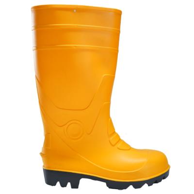 China Steel Toe Rain Boots PVC Rainboots Waterproof Outdoor Size M 35-45 Anti Slip PVC Reusable Rainboots Shoes for sale