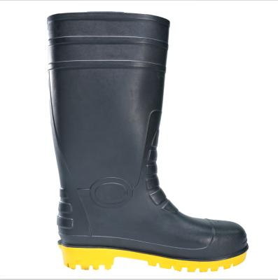 China Steel Toe Rain Boots PVC Rainboots Waterproof Outdoor Size M 35-45 Anti Slip PVC Reusable Rainboots Shoes for sale