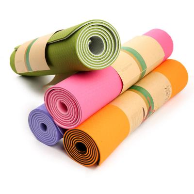 China News Goods Tape Yoga Mat With Logo Strap And Non-Slip Instruction Bag Printed Yoga Mats Eco Friendly Custom Mats Waterproof Washable Anti-Skid Gym Mats for sale