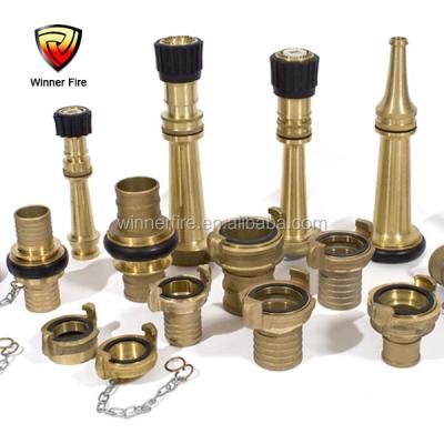 China Fire Hose Nozzle For Factory Fireman Directly Fire Fighting Spray Nozzle With Brass Material for sale