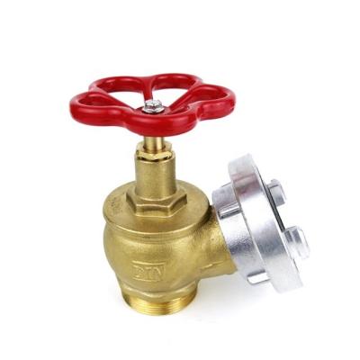 China 2 Inch Fire Hose Brass Oblique Angle Valve With Storz Connection for sale