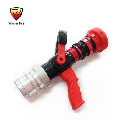 China 115 - 475 LPM Lightweight Adjustable Type Aluminum Fire Spray Gun Nozzle for sale