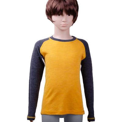 China QUICK DRY Merino wool top for boys with high quality European for outwear / underwear super soft with finest stitching for sale