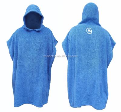 China Disposable Cheap Wholesale Surf Poncho Printed Hooded Beach Towel For Adult for sale