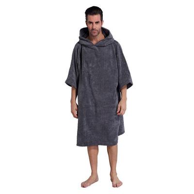 China Disposable Wholesale Surf Poncho Printed Hooded Beach Towel For Adult for sale