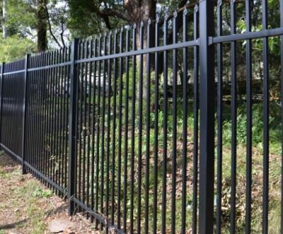 China Modern Metal Picket 2.1m Width Steel Tubular Fencing Panels for sale