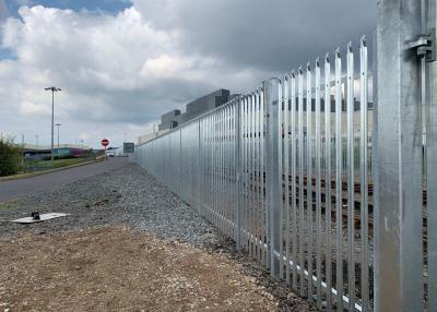 China Hot Dip Galvanised Palisade Steel Fence W Profile Triple Pointed Top Security for sale