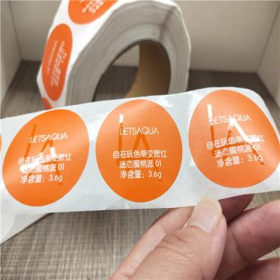 China Waterproof Factory Provides Self Adhesive Label Sticker Logo Custom Cosmetics UV Label Printing for sale