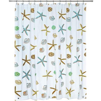 China Waterproof PEVA Bathroom Curtain Customized Sustainable Printed Bathroom Curtain for sale