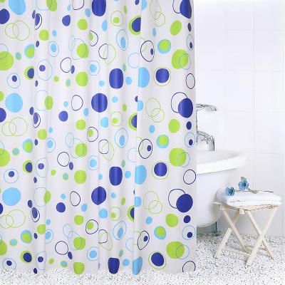 China Sustainable Modern PEVA Shower Curtains Bathroom Curtain Colorful Dot Printed Curtain for sale