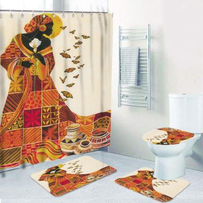 China New Viable Luxury Vinyl Flower Bathroom Set Covering Metal Hangs Cover And Brand Name Designer Shower Curtains Wholesale for sale