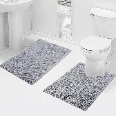 China Facoty Sustainable Custom Pattern Printing Bedroom Carpets Covers Entrance Mats Water Absorption Bathroom Toilet Mats for sale