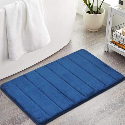 China High Quality Sustainable Soft Bathroom Mat Non-Slip Backing Memory Foam Bath Mat Door Mat Single Piece for sale