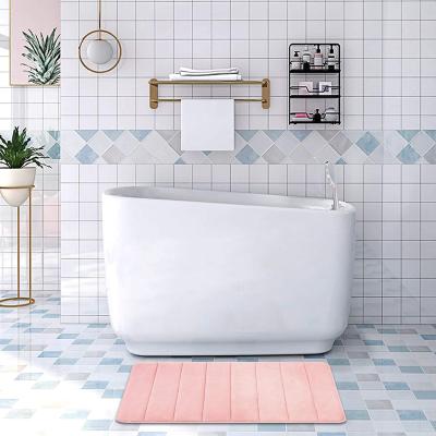 China High Quality Sustainable Soft Bathroom Mat Non-Slip Backing Memory Foam Bath Mat Door Mat Single Piece for sale