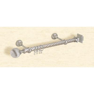 China CLASSIC Electroplate Matt Nickel Curtain Rod Set With Wholesale Price Aluminum Alloy Curtain Bracket Curtain Accessories for sale