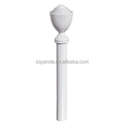 China CLASSIC White Color Curtain Rods Wholesale, 25/28mm Stretch Curtain Pole Free Standing Twisted Wrought Iron Curtain Rods for sale