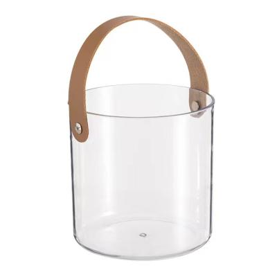 China Clear Acrylic Plastic Top Champagne Large-Capacity Ice Buckets, Beverage Wine Viable Clear Beer Nightclub Hotel Party Table Tubs for sale