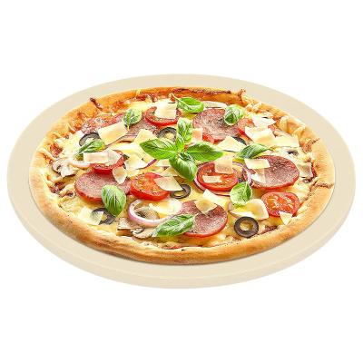 China Sustainable Premium Pizza Tools Fireproof Pizza Grilling Molds Tray Round Plate Heat Resistant Cordierite Stone Barbecue Oven Pizza Stone for sale