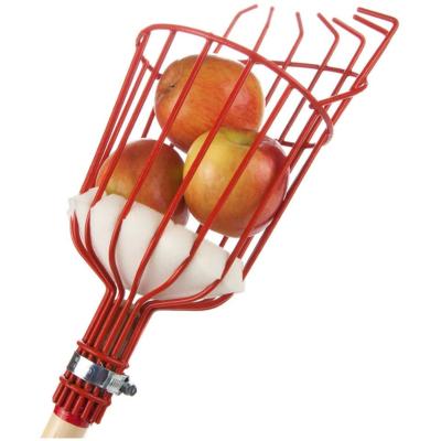 China No Harm Deep Fruit Harvester Head Garden Tools Basket Fruit Harvester, Portable Metal Basket Pre-assembled Tool Fruit Harvester for sale