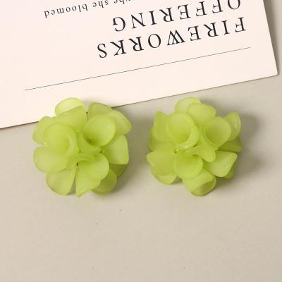 China Earring Accessories Jewelry Making Summer Style 100PCS DIY Handmade Acrylic Green Leaf Flowers Earring Accessories For Jewelry Making for sale