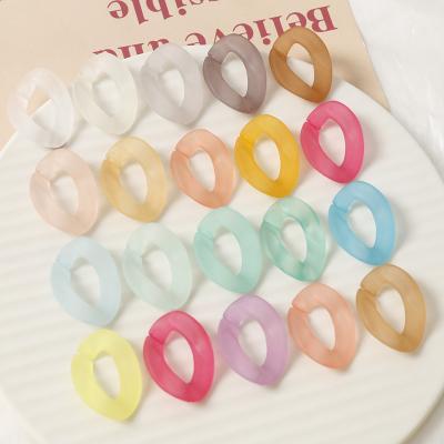 China Earring Accessories Jewelry Making 100PCS Matte Cutout Circle Combo Chain Can Be Frosted Acrylic DIY For Earring Handbag Decoration for sale