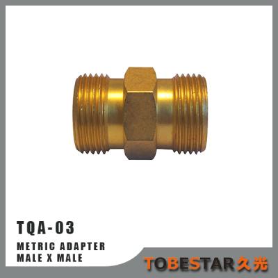 China Converts Female Metric Thread To Fit Metric Male Tobestar M22x1.5 Male X Male Metric High Pressure Rocket-Twin Connection for sale